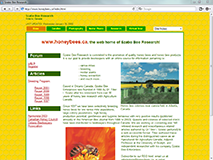 screen shot of honeybees.ca main page circa 2002